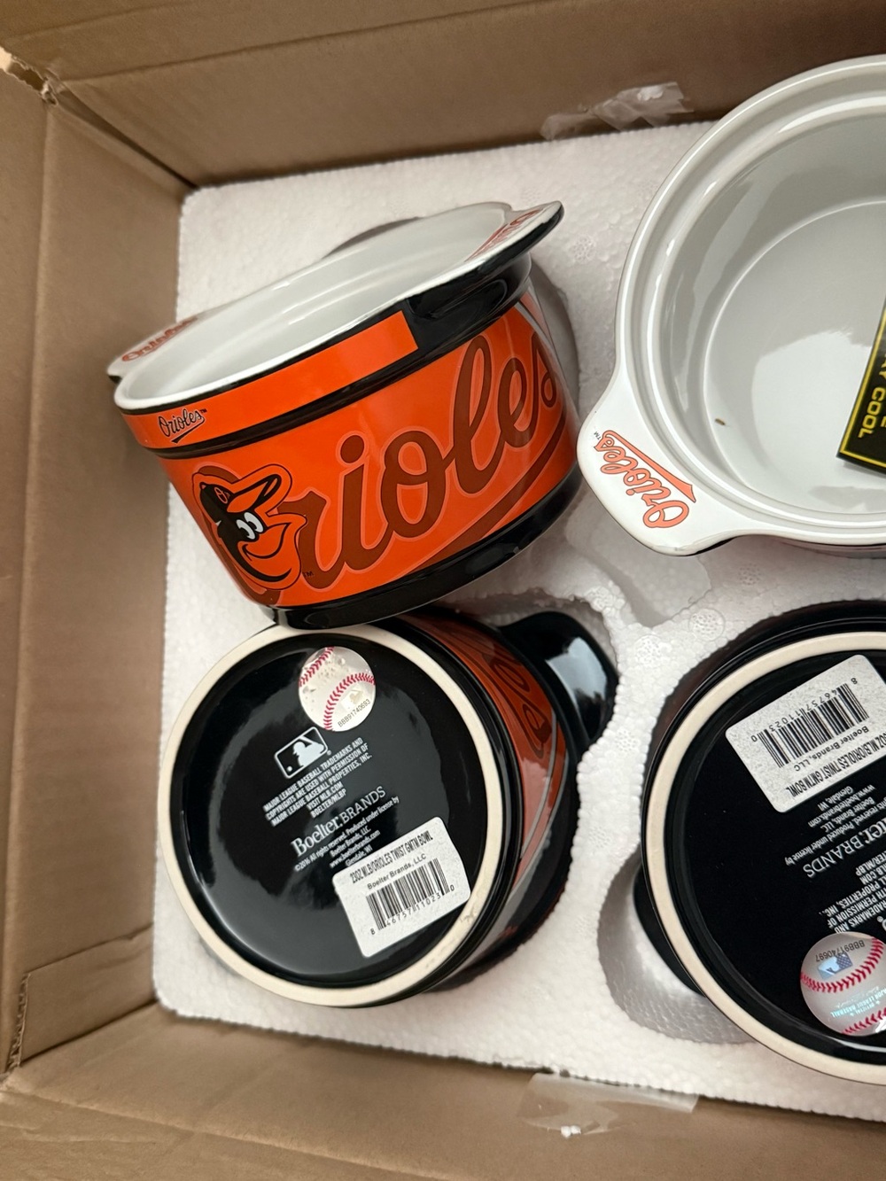 Baltimore Orioles Ceramic Game Time Bowl Set - Orange & Black